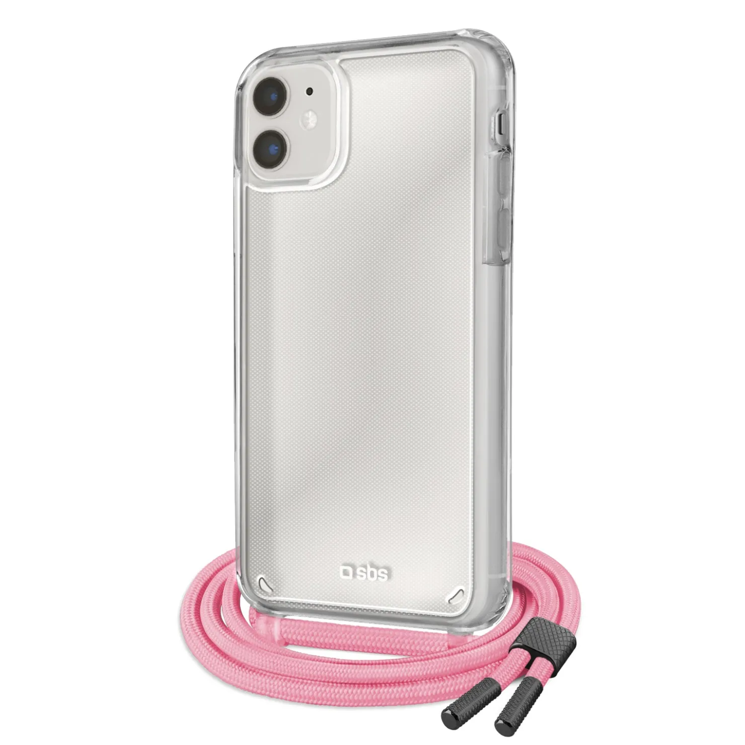 Transparente Hülle mit farbigem Umhängeband für das iPhone 12/12 Pro|SBS Online