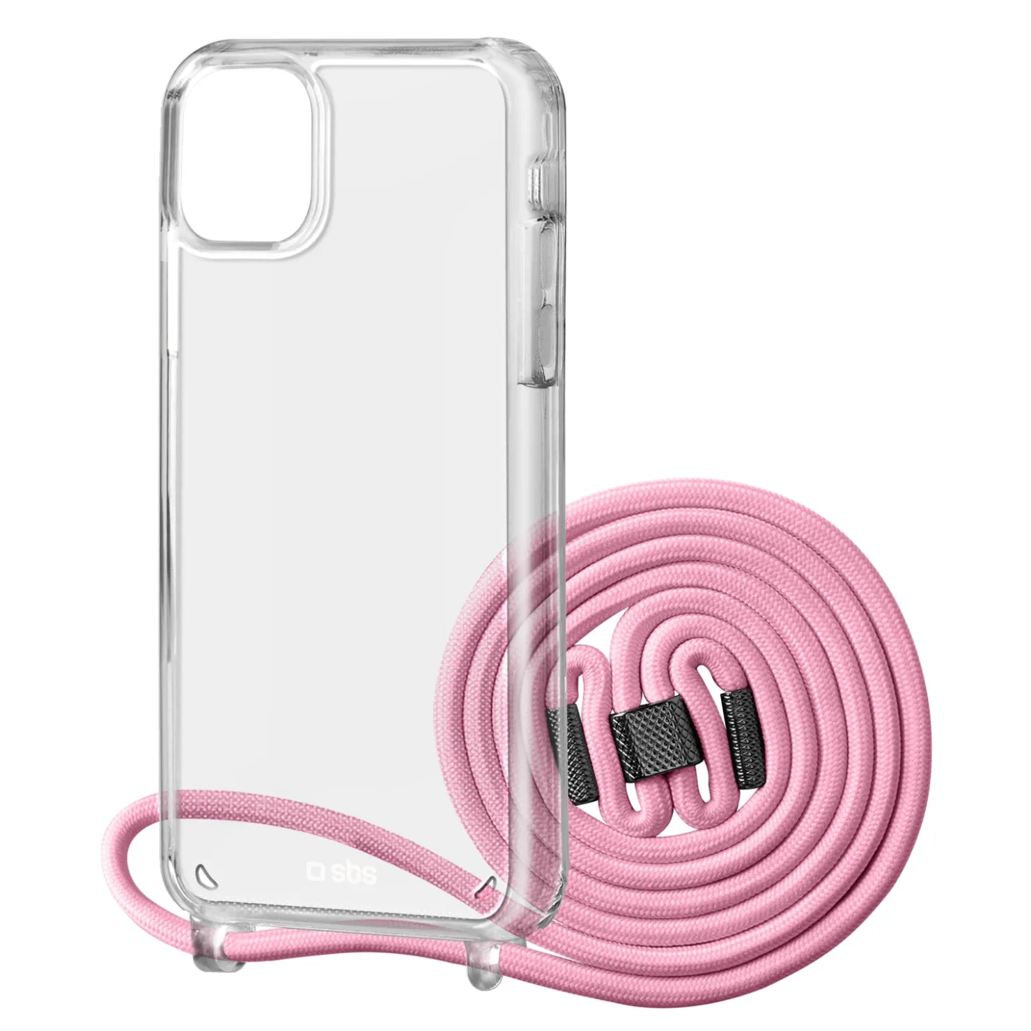 Transparente Hülle mit farbigem Umhängeband für das iPhone 12/12 Pro|SBS Online