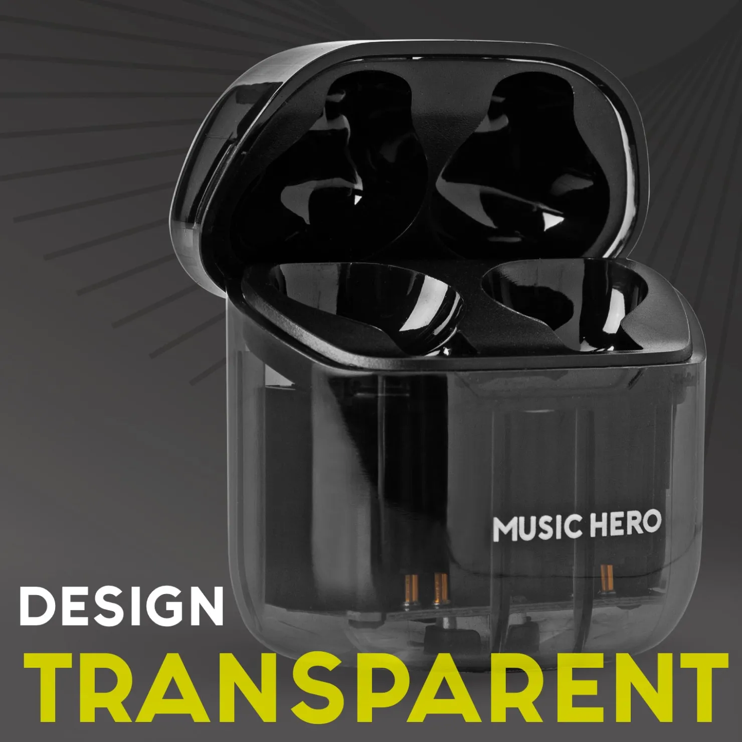 TWS Icy – Ohrhörer mit True-Wireless-Stereo-Technologie und transparentem Design|MH Clearance