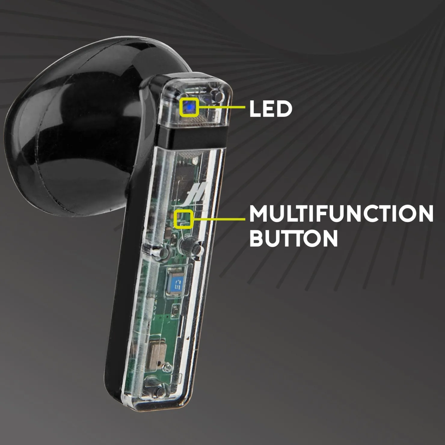 TWS Icy – Ohrhörer mit True-Wireless-Stereo-Technologie und transparentem Design|MH Clearance