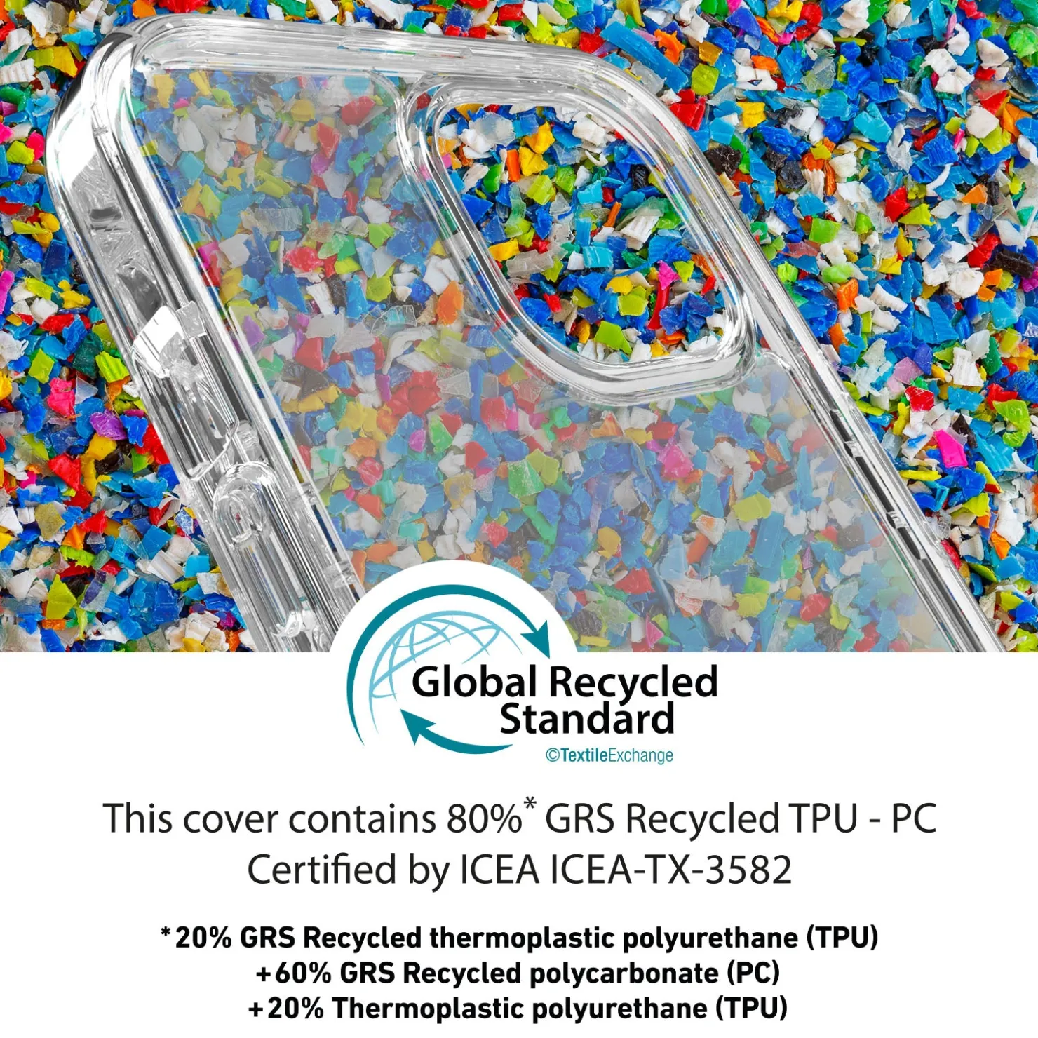 Umweltfreundliches Cover aus recycelten Materialien für das iPhone 15 Pro|SBS Fashion