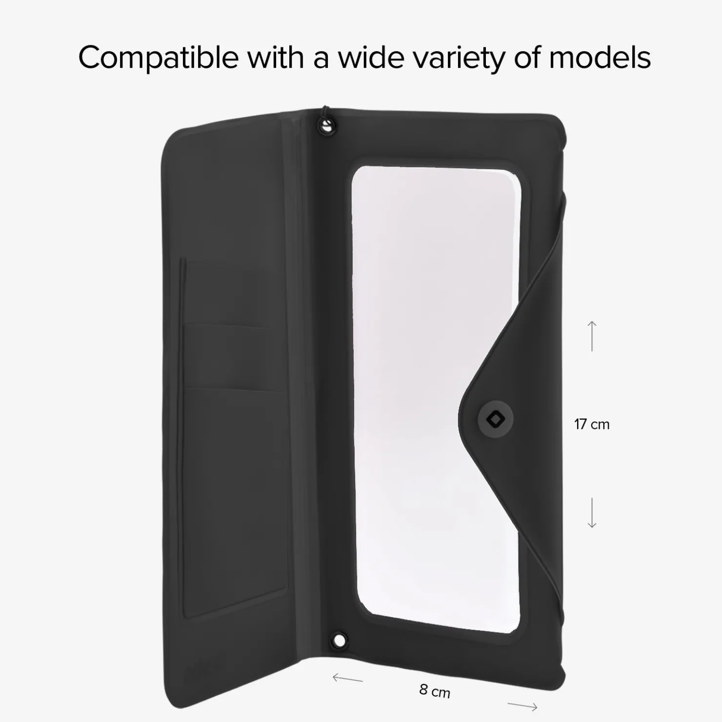Universelle aufklappbare Smartphone-Tasche, transparent und spritzwassergeschützt|SBS Clearance