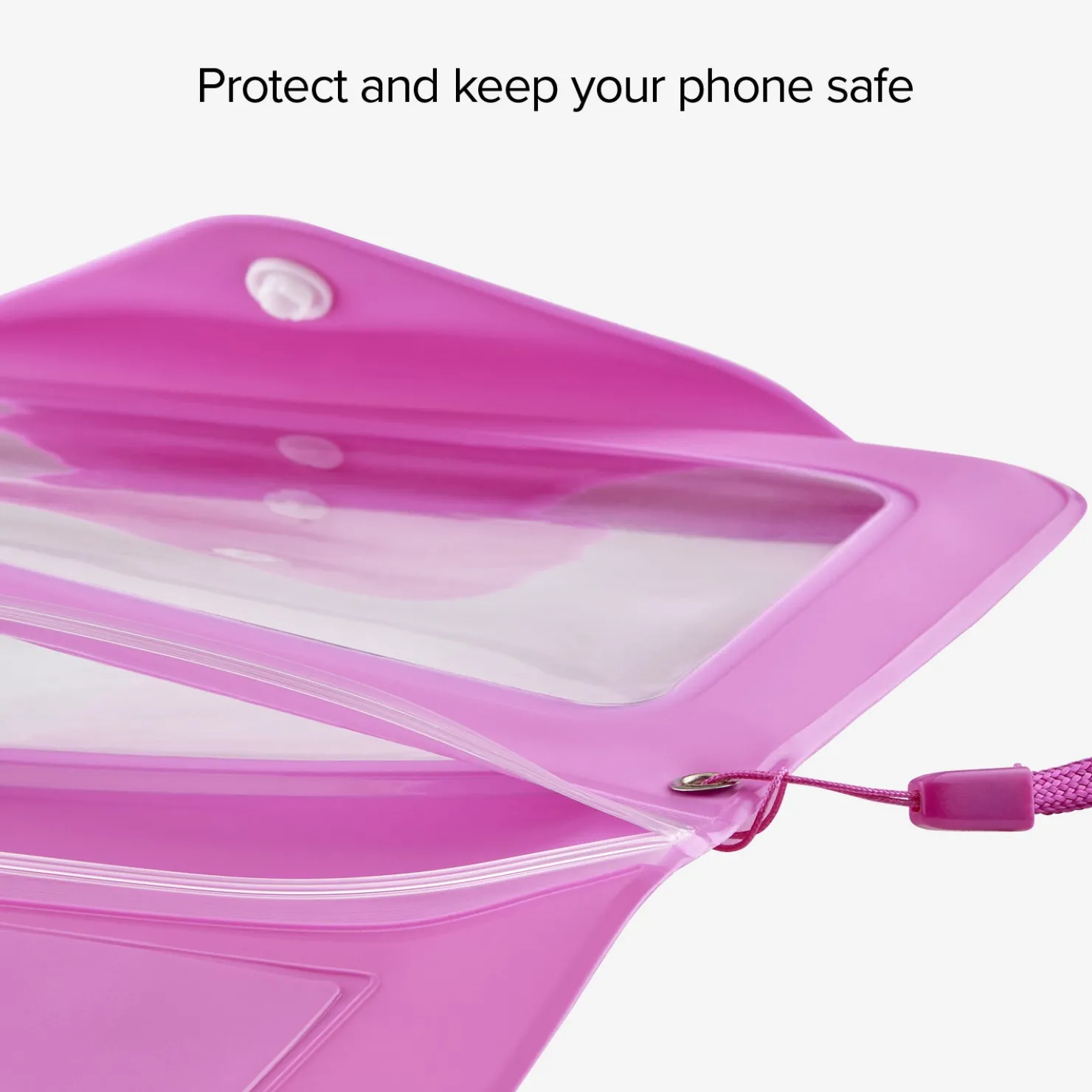 Universelle aufklappbare Smartphone-Tasche, transparent und spritzwassergeschützt|SBS Clearance
