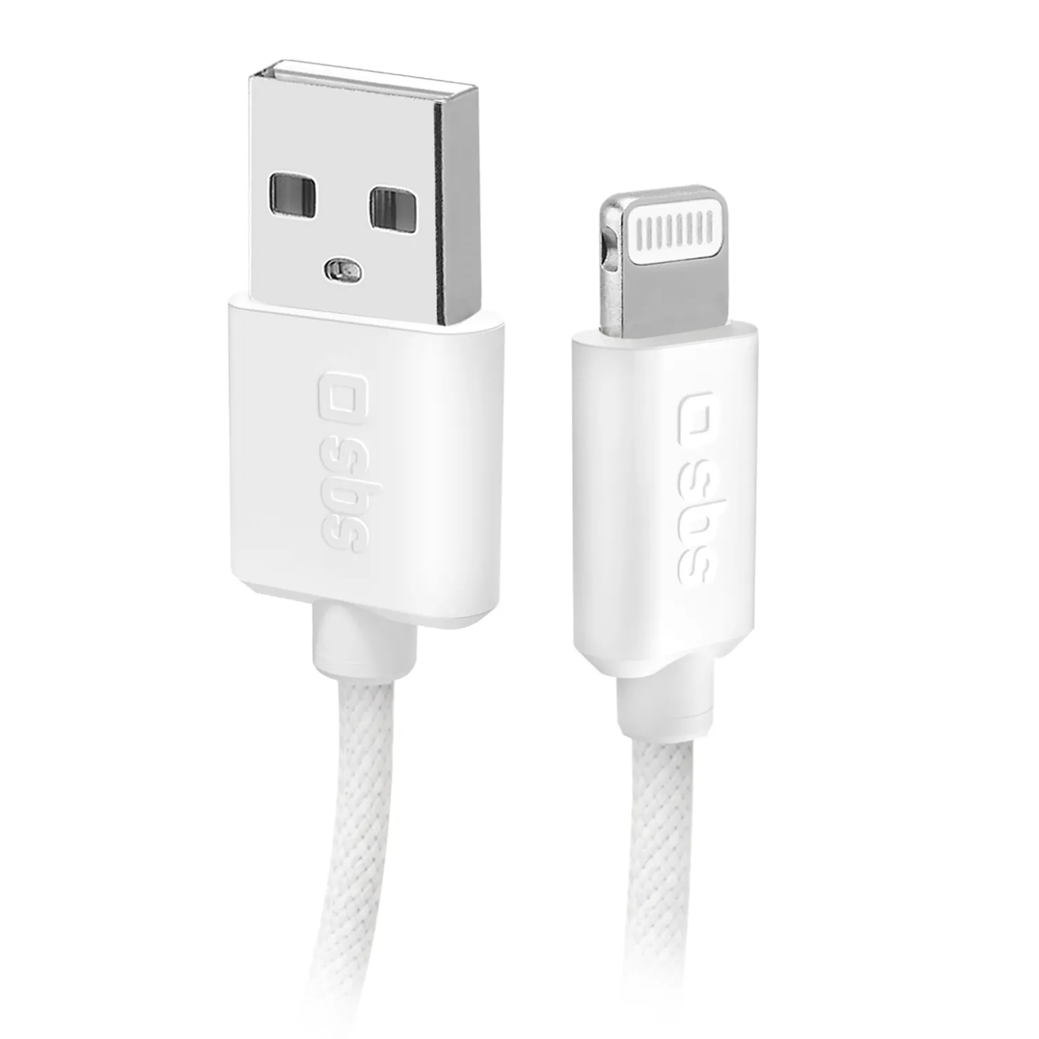 USB-A – Lightning-Textilkabel mit Kabelhalter, 1,5 Meter|SBS Discount