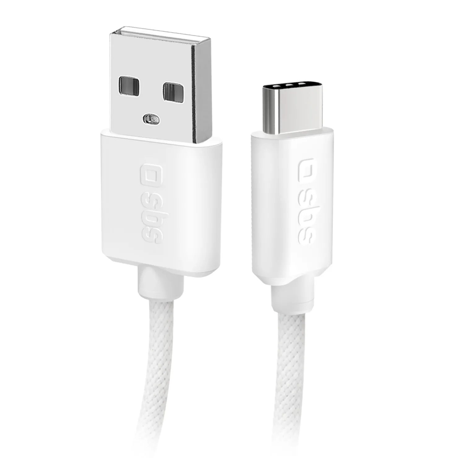 USB-A - USB-C-Textilkabel mit Kabelhalter, 1,5 Meter|SBS Online