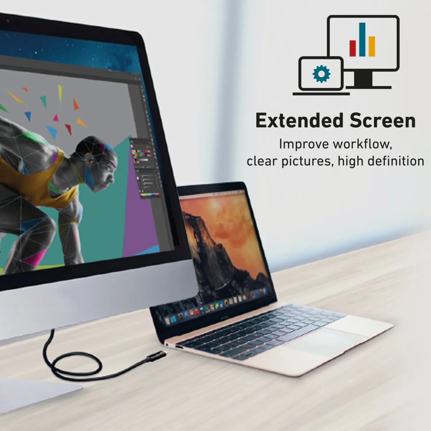 USB-C - HDMI-Kabel für 4K/5K-Videowiedergabe|SBS Clearance