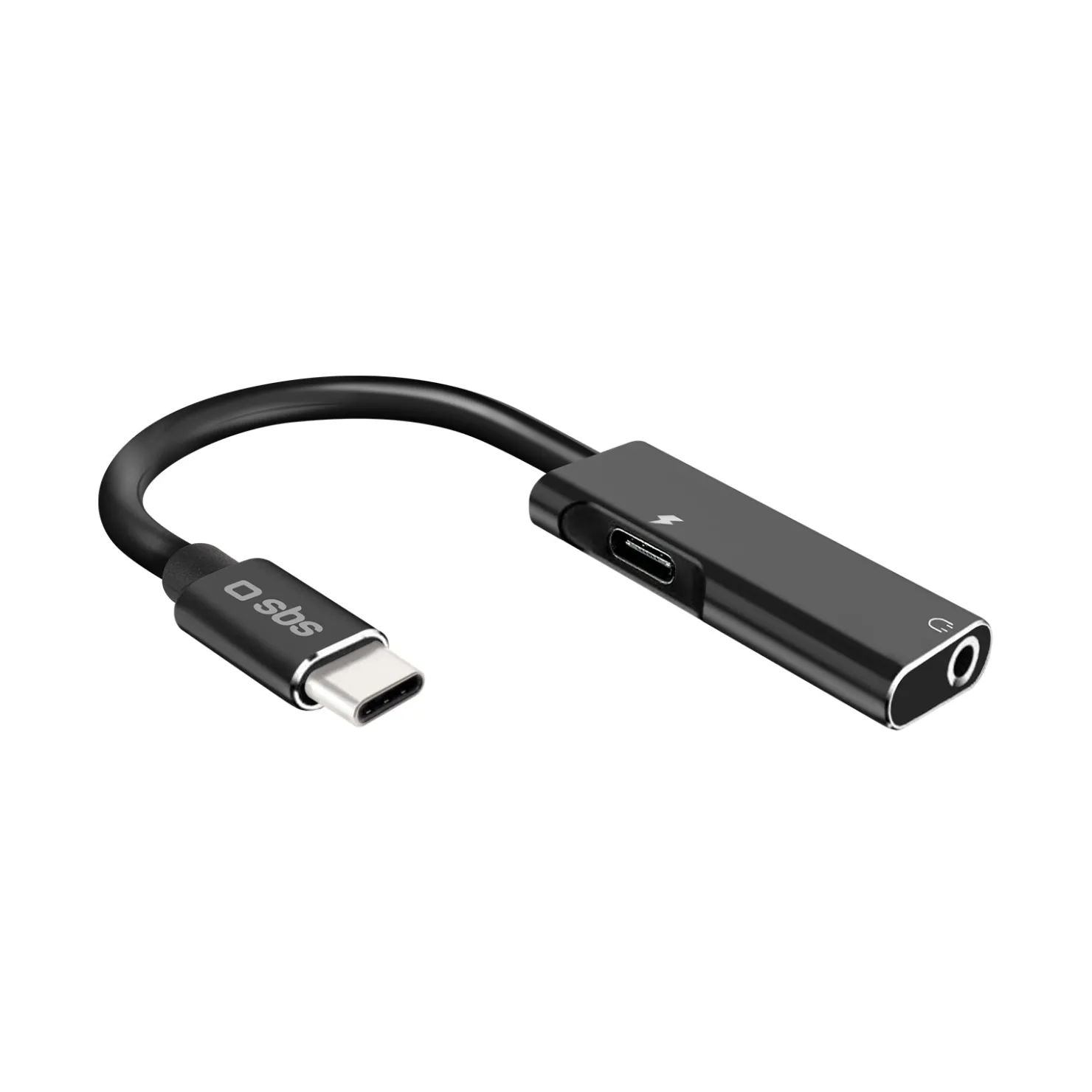 USB-C-Stecker auf Klinkenbuchse 3,5 mm mit USB-C-Ladeanschluss|SBS Hot
