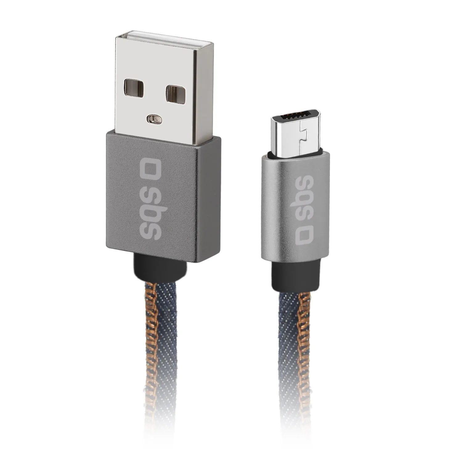 USB-Ladekabel 2.0 - Micro-USB, Finish: Jeans|SBS Best