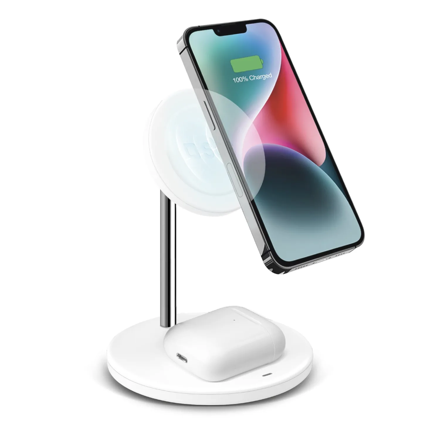 Vertikale kabellose 2-in-1-Ladestation für iPhone, Android-Handys, AirPods, TWS-Ohrhörer|SBS Clearance