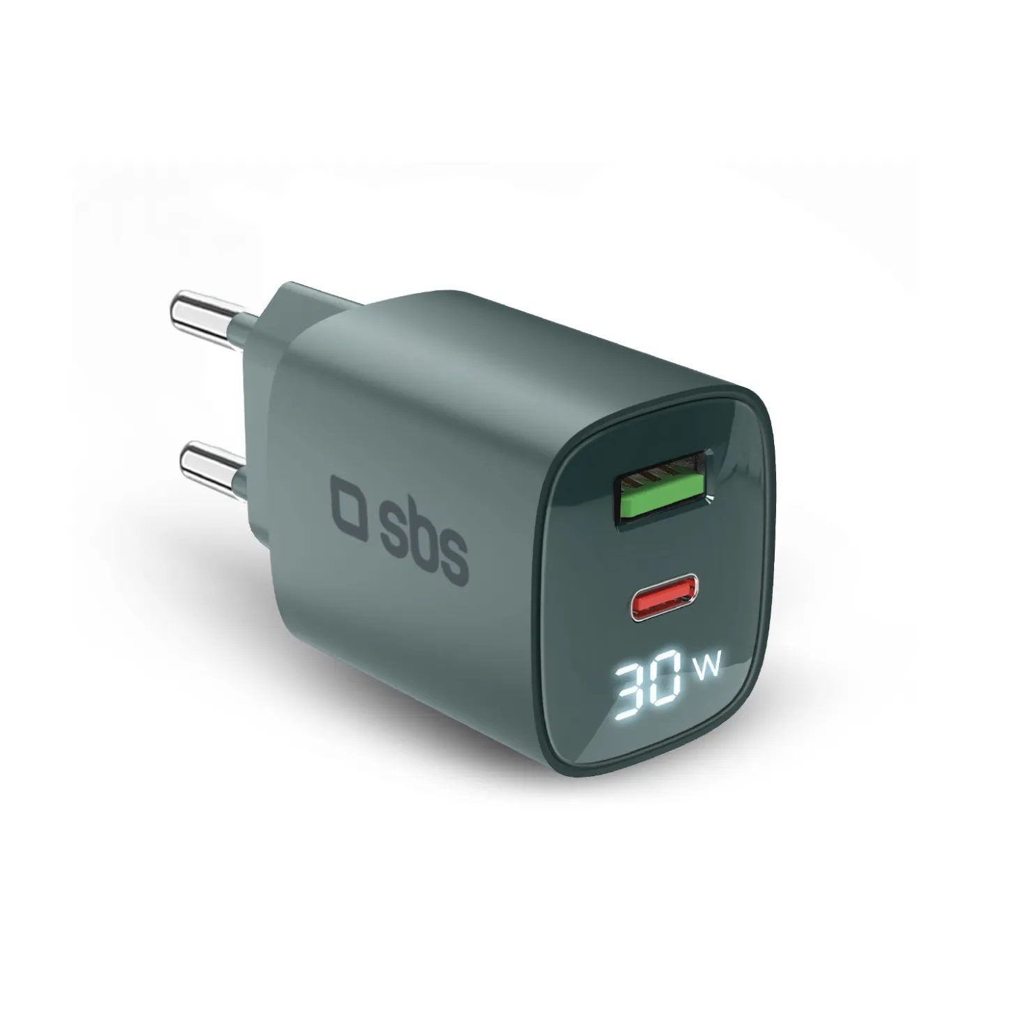 Wandladegerät mit LCD-Bildschirm, 1 USB-C-PD-30W-Ausgang, 1 USB-A-18W-Ausgang|SBS Fashion