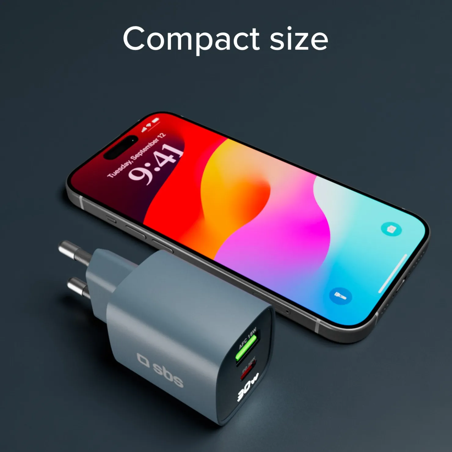 Wandladegerät mit LCD-Bildschirm, 1 USB-C-PD-30W-Ausgang, 1 USB-A-18W-Ausgang|SBS Fashion