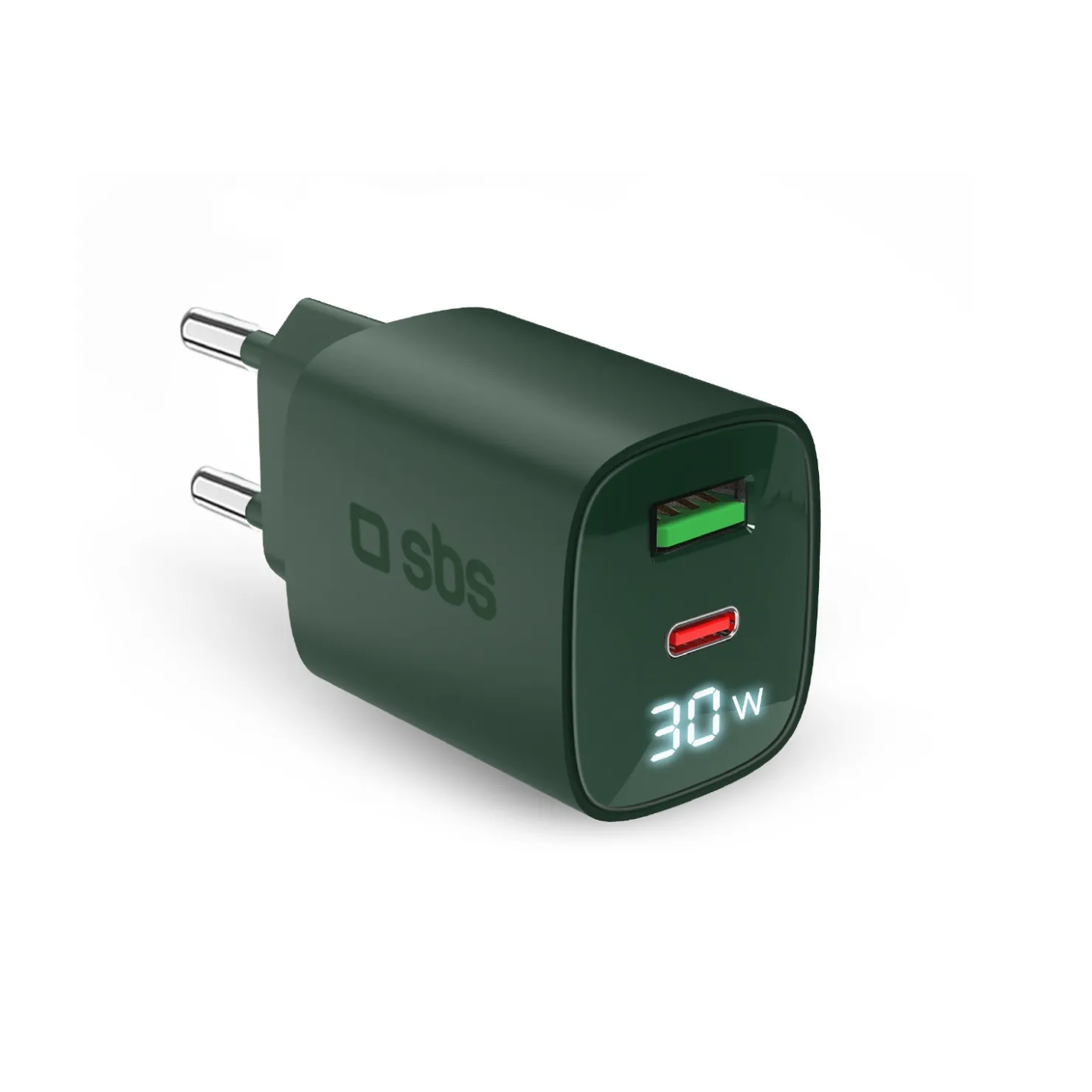 Wandladegerät mit LCD-Bildschirm, 1 USB-C-PD-30W-Ausgang, 1 USB-A-18W-Ausgang|SBS Fashion