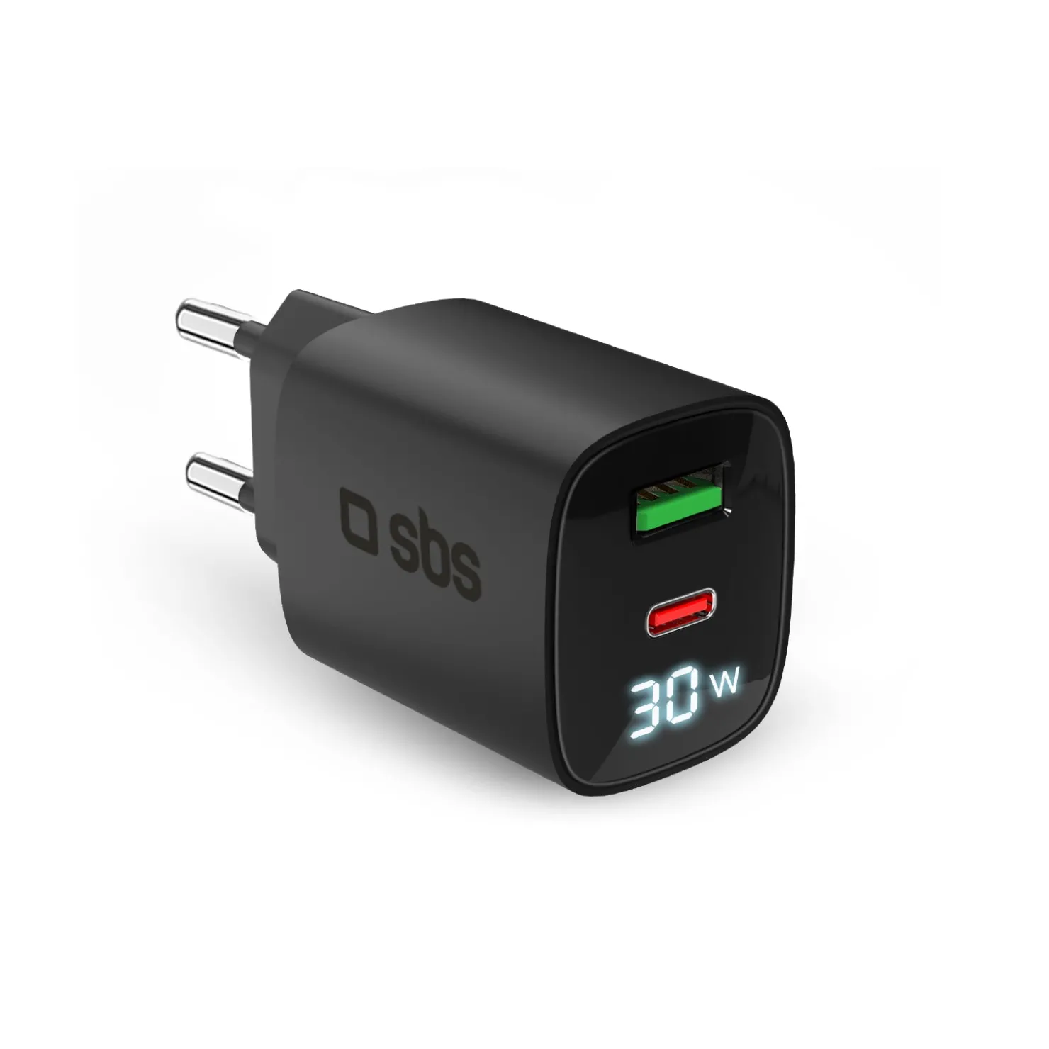 Wandladegerät mit LCD-Bildschirm, 1 USB-C-PD-30W-Ausgang, 1 USB-A-18W-Ausgang|SBS Fashion