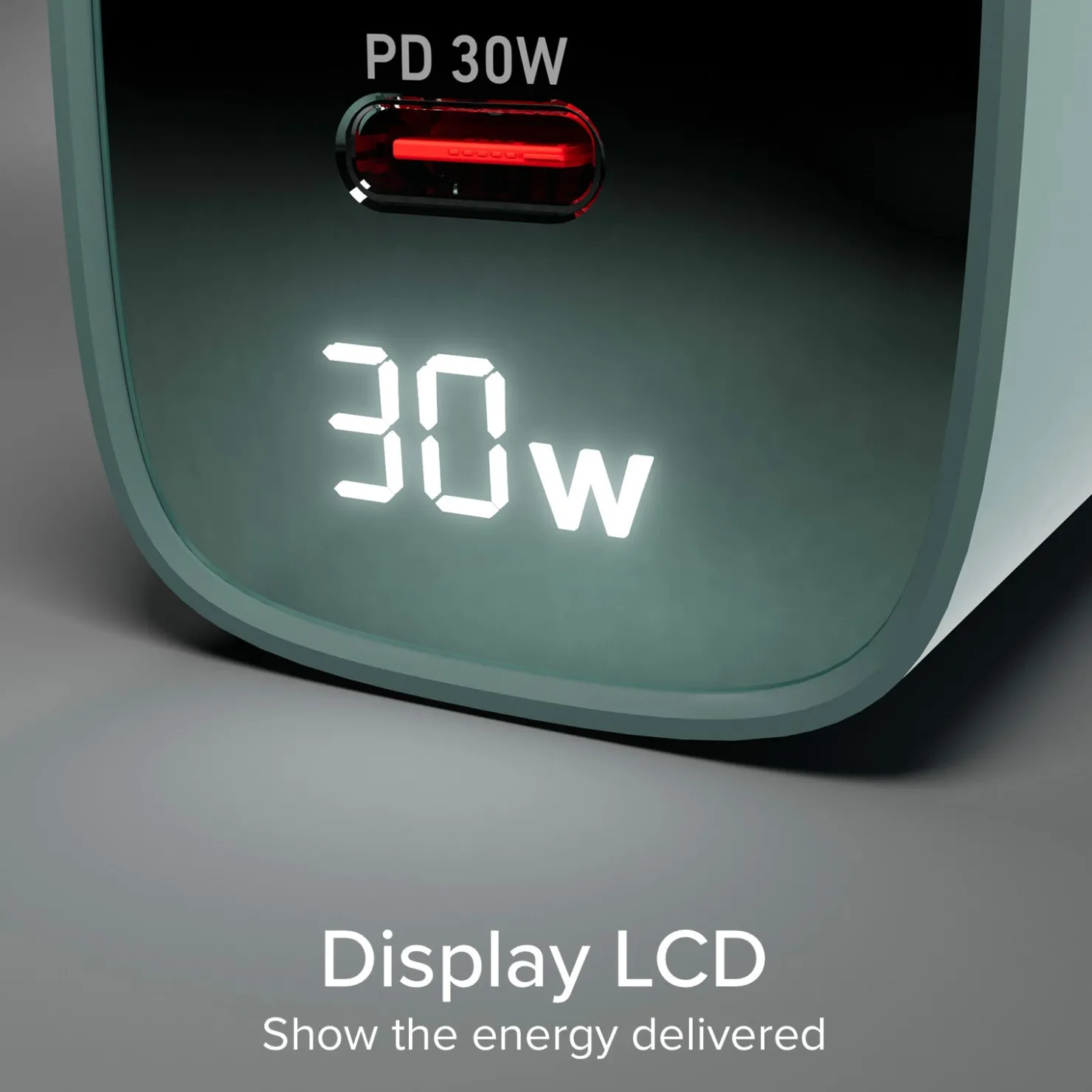 Wandladegerät mit LCD-Bildschirm, 1 USB-C-PD-30W-Ausgang, 1 USB-A-18W-Ausgang|SBS Fashion
