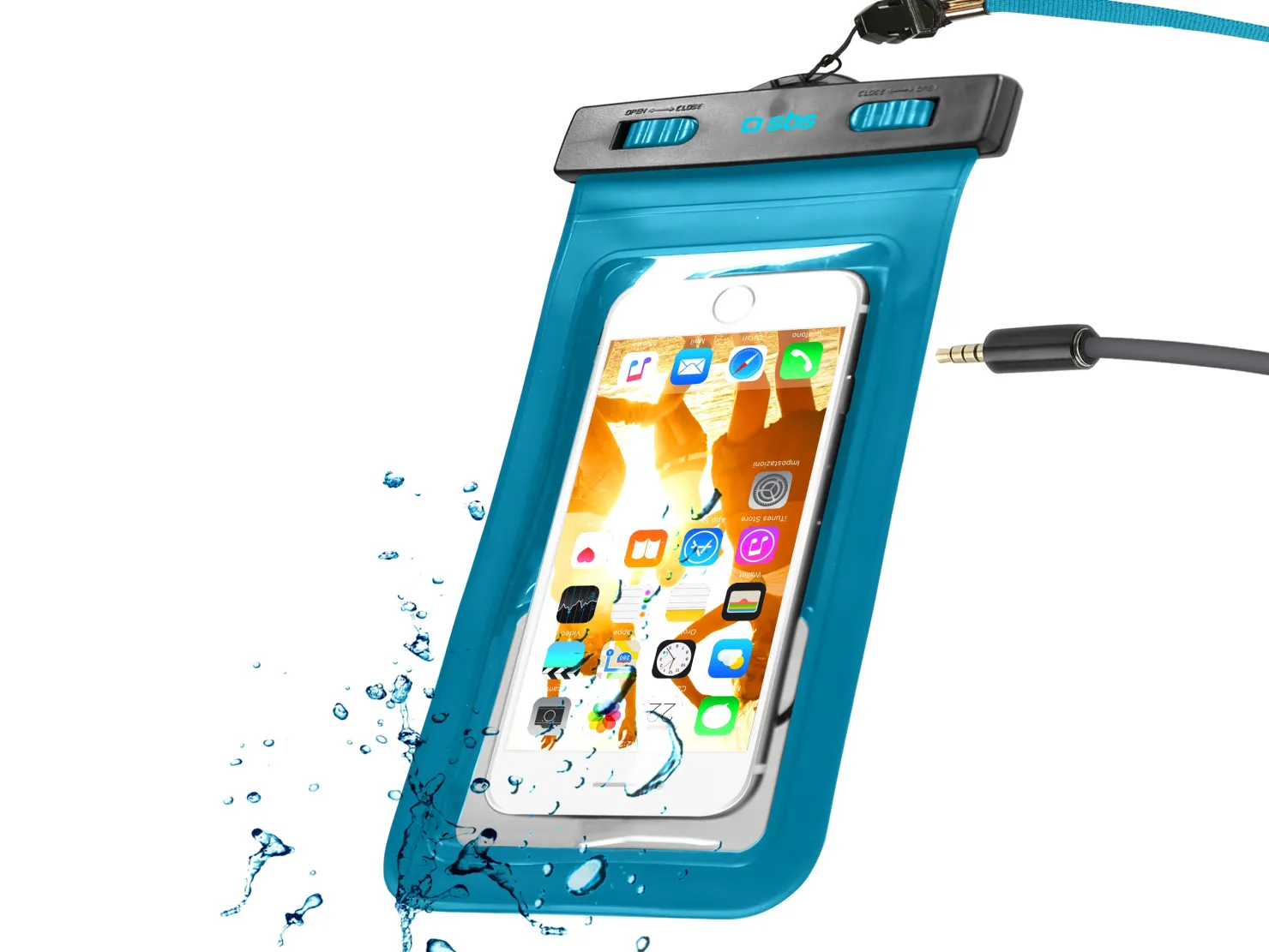 Wasserdichte Hülle mit Buchse 3,5 mm für Smartphones bis 5,5"|SBS Sale